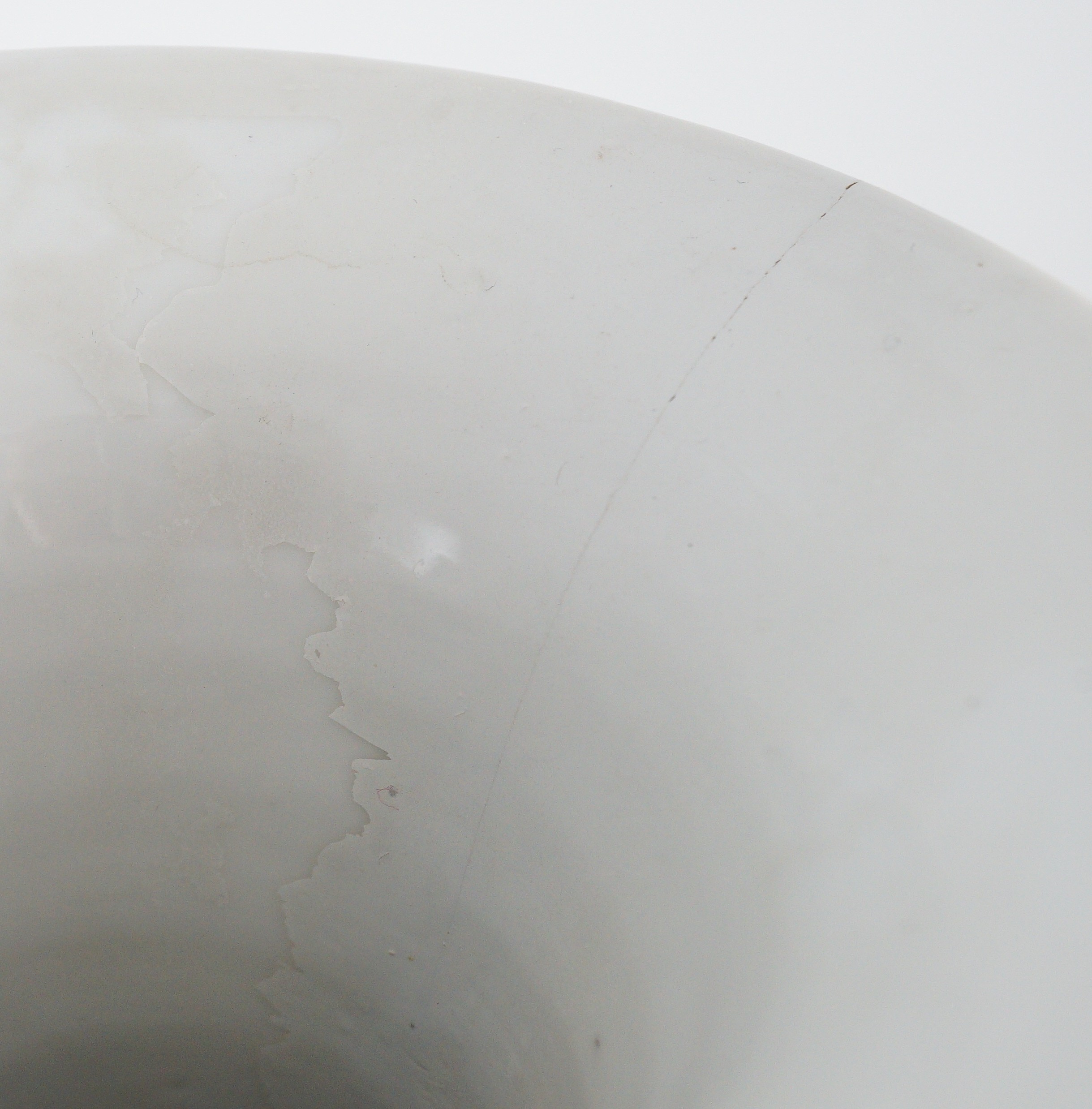 A tall Chinese blue and white ladies vase, laifu zun, 19th century, 44.5cm high, neck restored